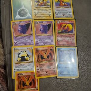 Pokemon Trading Cards - Purple, Yellow, Blue, Red